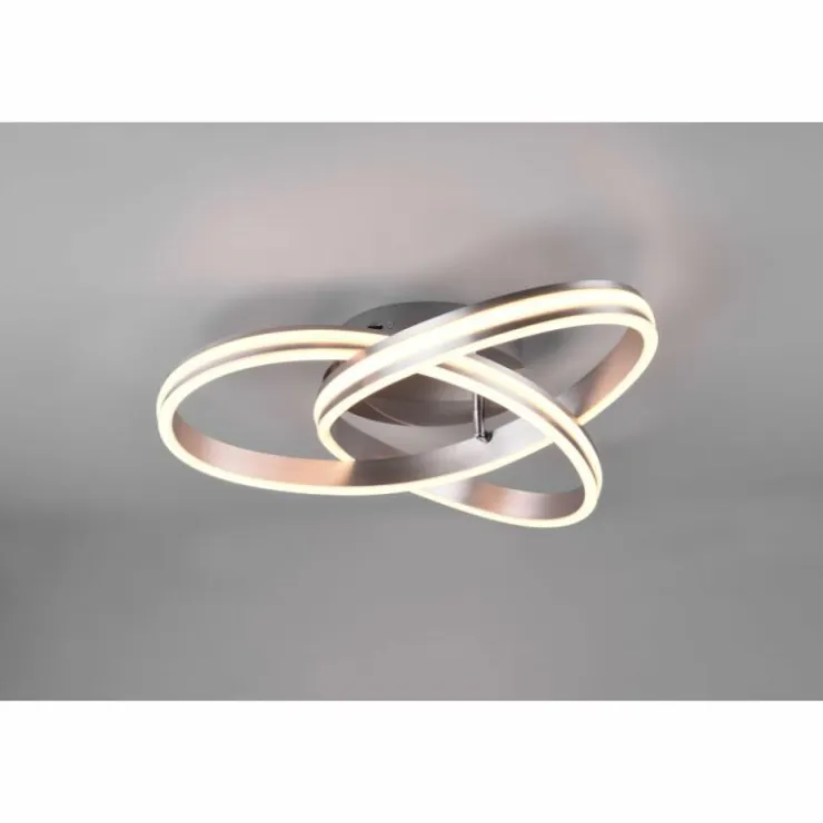 Luminaires Trio Éclairage Led|Plafonnier Trio-Leuchten Yara LED Nickel mat, 1 lumière
