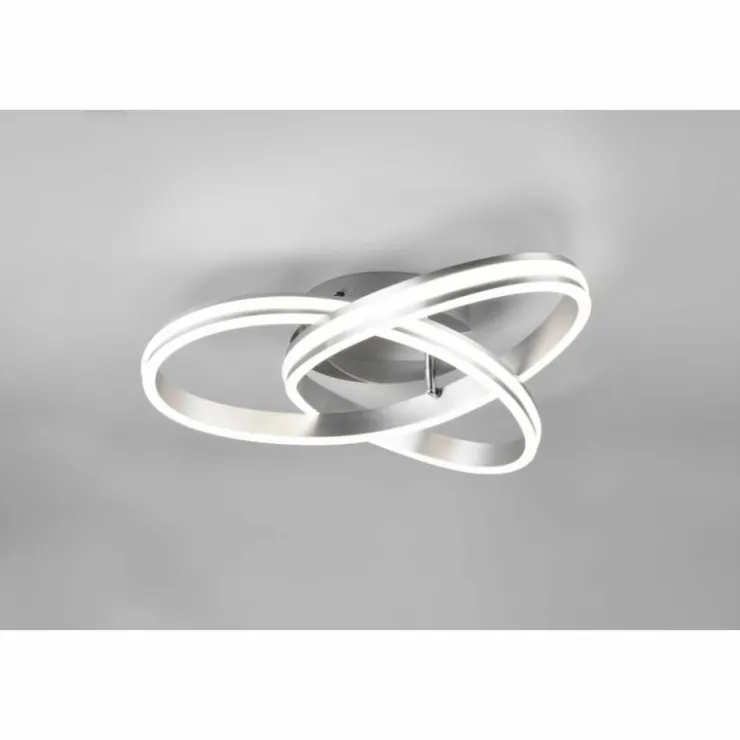Luminaires Trio Éclairage Led|Plafonnier Trio-Leuchten Yara LED Nickel mat, 1 lumière