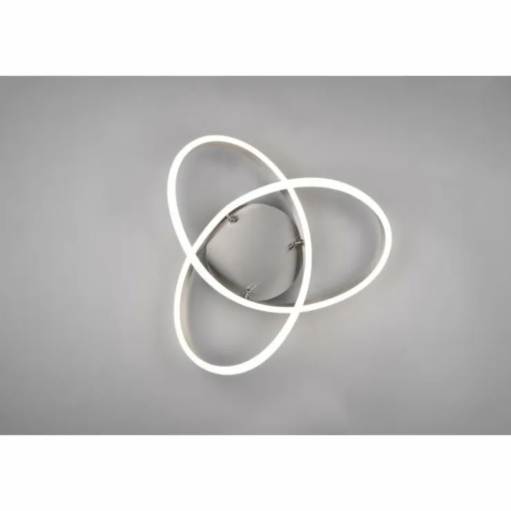Luminaires Trio Éclairage Led|Plafonnier Trio-Leuchten Yara LED Nickel mat, 1 lumière