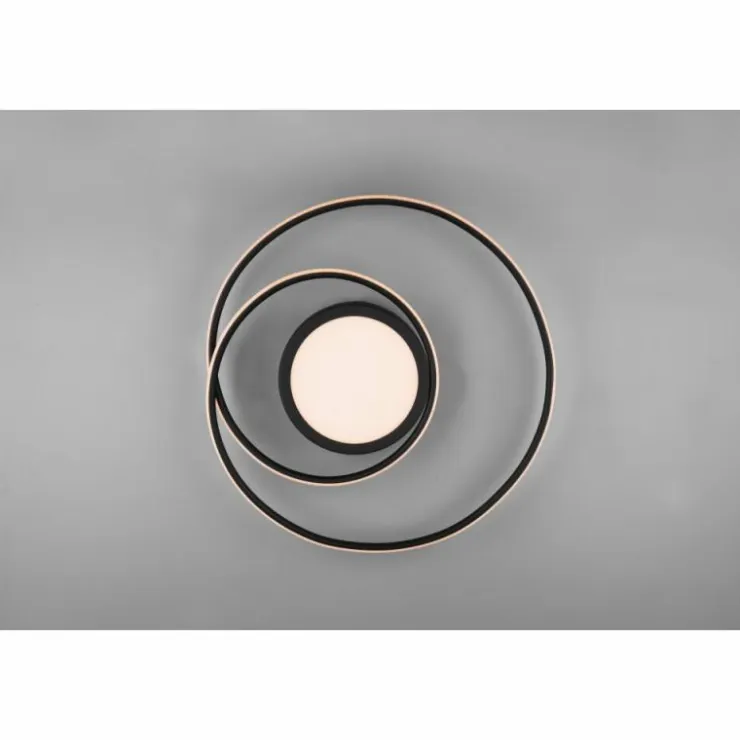 Luminaires Trio Éclairage Led|Plafonnier Trio-Leuchten Yava LED Noir, 1 lumière, Télécommandes