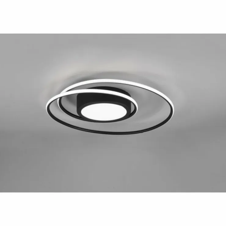 Luminaires Trio Éclairage Led|Plafonnier Trio-Leuchten Yava LED Noir, 1 lumière, Télécommandes