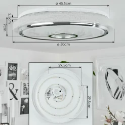 hofstein Éclairage Led|Plafonnier Vallecito LED Blanc, 1 lumière