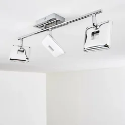 hofstein Spots Et Projecteurs|Plafonnier Vallorbe LED Chrome, 3 lumières