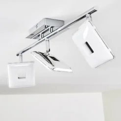 hofstein Spots Et Projecteurs|Plafonnier Vallorbe LED Chrome, 3 lumières