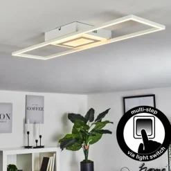 hofstein Éclairage Led|Plafonnier Vaseux LED Blanc, 1 lumière