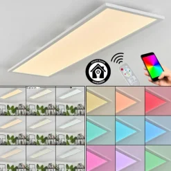 Plafonnier Vex LED Blanc, 1 lumière, Télécommandes