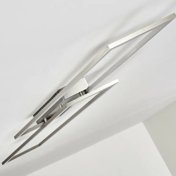 hofstein Éclairage Led|Plafonnier Veyrier LED Acier brossé, 2 lumières