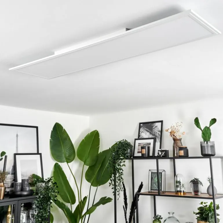 Plafonnier Voisines LED Blanc, 1 lumière, Télécommandes