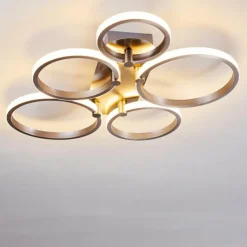 hofstein Éclairage Led|Plafonnier Volonne LED Argenté, 5 lumières