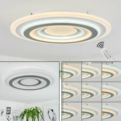 hofstein Éclairage Led|Plafonnier Wawo LED Blanc, 1 lumière, Télécommandes
