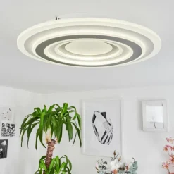 hofstein Éclairage Led|Plafonnier Wawo LED Blanc, 1 lumière, Télécommandes