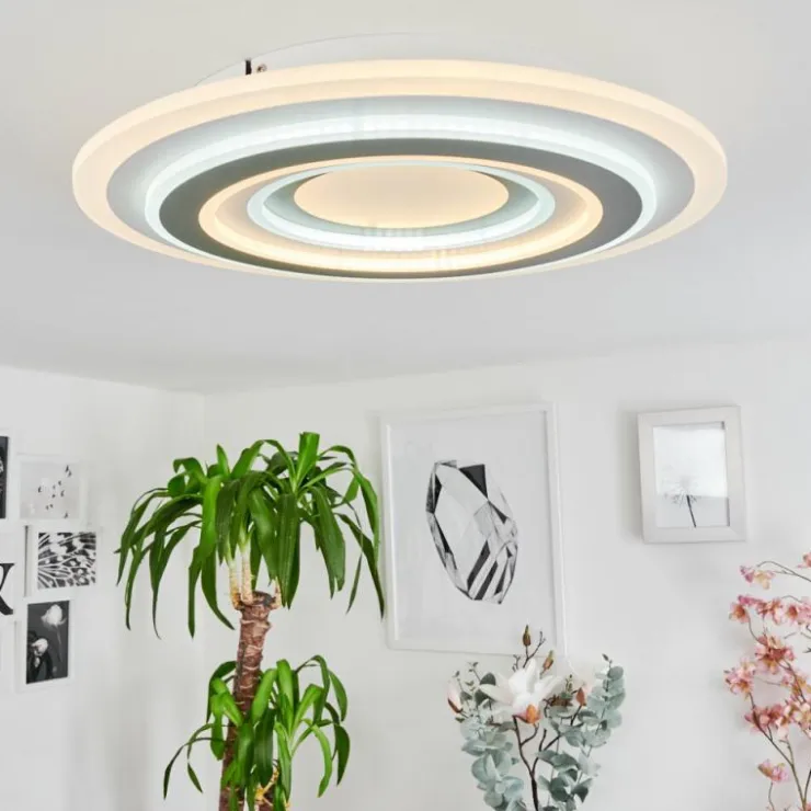 hofstein Éclairage Led|Plafonnier Wawo LED Blanc, 1 lumière, Télécommandes