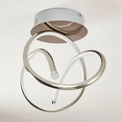 hofstein Éclairage Led|Plafonnier Wengi LED Nickel mat, 1 lumière