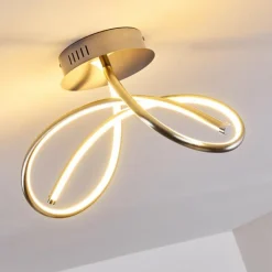 hofstein Éclairage Led|Plafonnier Wengi LED Nickel mat, 1 lumière