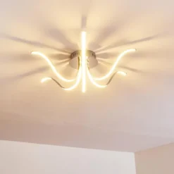 hofstein Éclairage Led|Plafonnier Wikon LED Chrome, 6 lumières