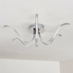 hofstein Éclairage Led|Plafonnier Wikon LED Chrome, 6 lumières