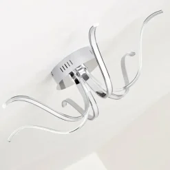 hofstein Éclairage Led|Plafonnier Wikon LED Chrome, 6 lumières