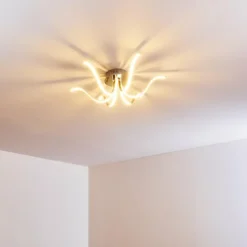 hofstein Éclairage Led|Plafonnier Wikon LED Chrome, 6 lumières