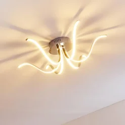 hofstein Éclairage Led|Plafonnier Wikon LED Chrome, 6 lumières
