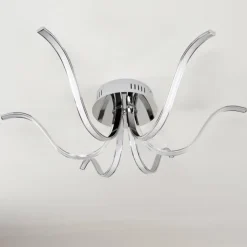 hofstein Éclairage Led|Plafonnier Wikon LED Chrome, 6 lumières