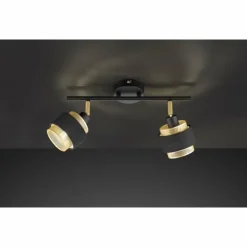 Luminaires Wofi Spots Et Projecteurs|Plafonnier Wofi GROVE Noir, 2 lumières