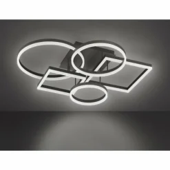 Luminaires Wofi Éclairage Led|Plafonnier Wofi VAASA LED Gris, 5 lumières