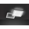 Luminaires Wofi Éclairage Led|Plafonnier Wofi ZENIT LED Aluminium brossé, 2 lumières, Télécommandes