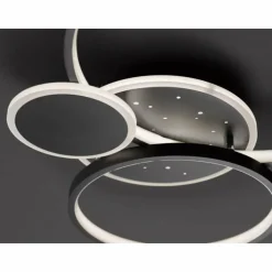 Luminaires Wofi Éclairage Led|Plafonnier Wofi-Leuchten KIAH LED Noir, 1 lumière
