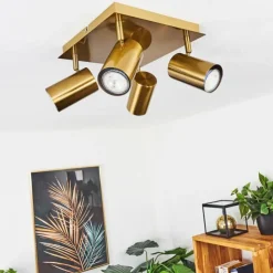 hofstein Spots Et Projecteurs|Plafonnier Zuoz Vieux laiton, 4 lumières
