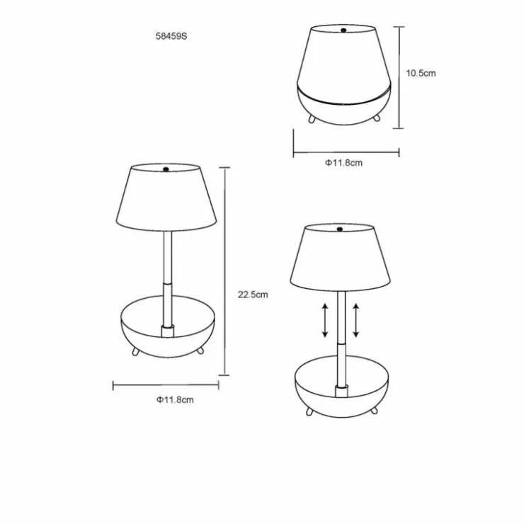 Luminaires Globo Lighting Éclairage Led|Poki Lampe à poser LED Blanc opale, 1 lumière
