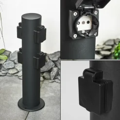 Prises électriques d'extérieur Ruti Noir