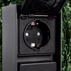 Prises électriques d'extérieur Reigolil Anthracite, Noir