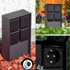 Prises électriques d'extérieur Reigolil Anthracite, Noir