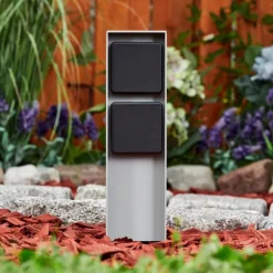 Prises électriques d'extérieur Reigolil Gris, Noir