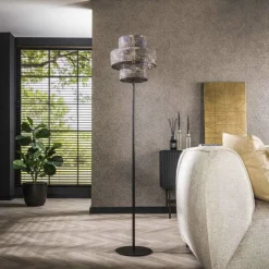 hofstein Lampadaires Et Lampes Sur Pied|Reimonde Lampadaire Brun, Noir, 1 lumière