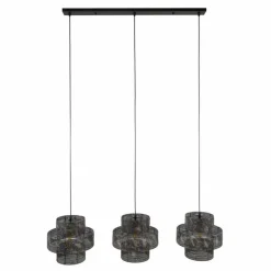 hofstein Suspensions|Reimonde Suspension Brun, Noir, 3 lumières