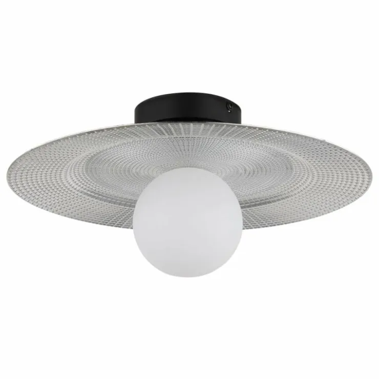Luminaires Globo Lighting Plafonniers|Riga Plafonnier Noir, 1 lumière