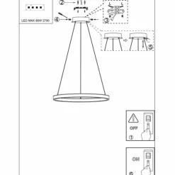 Luminaires Steinhauer Éclairage Led|Ringlux Suspension LED Noir, 2 lumières