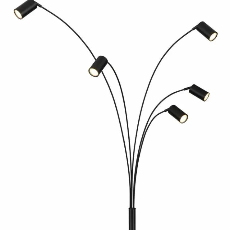 Luminaires Globo Lighting Lampadaires Et Lampes Sur Pied|Robby Lampadaire Noir, 5 lumières