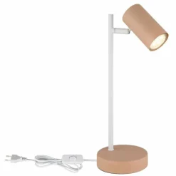 Luminaires Globo Lighting Lampes À Poser|Robby Lampe à poser Rose, Blanc, 1 lumière