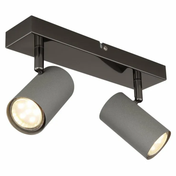 Luminaires Globo Lighting Spots Et Projecteurs|Robby Plafonnier, Spot de plafond, Applique murale, Spot mural Chrome, Noir, 2 lumières