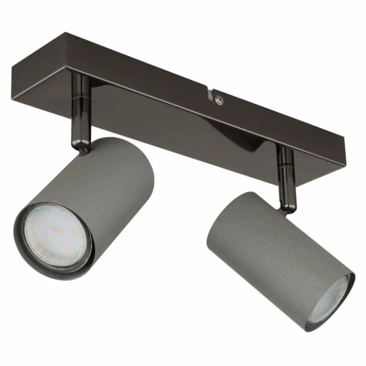 Luminaires Globo Lighting Spots Et Projecteurs|Robby Plafonnier, Spot de plafond, Applique murale, Spot mural Chrome, Noir, 2 lumières