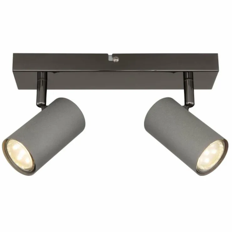 Luminaires Globo Lighting Spots Et Projecteurs|Robby Plafonnier, Spot de plafond, Applique murale, Spot mural Chrome, Noir, 2 lumières