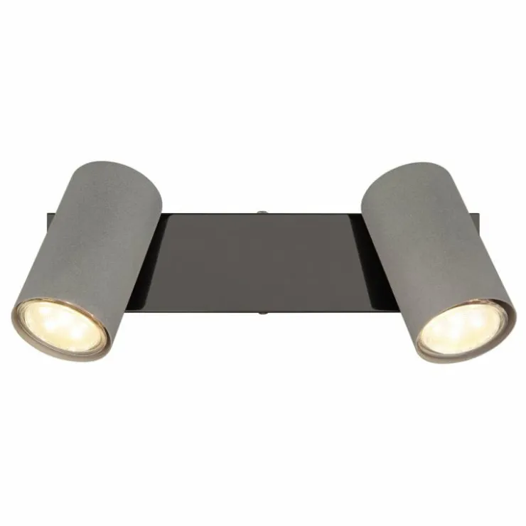 Luminaires Globo Lighting Spots Et Projecteurs|Robby Plafonnier, Spot de plafond, Applique murale, Spot mural Chrome, Noir, 2 lumières