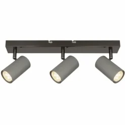 Luminaires Globo Lighting Spots Et Projecteurs|Robby Plafonnier, Spot de plafond, Applique murale, Spot mural Chrome, Noir, 3 lumières