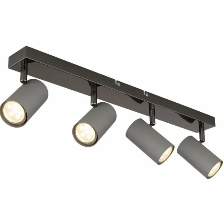 Luminaires Globo Lighting Spots Et Projecteurs|Robby Plafonnier, Spot de plafond, Applique murale, Spot mural Chrome, Noir, 4 lumières