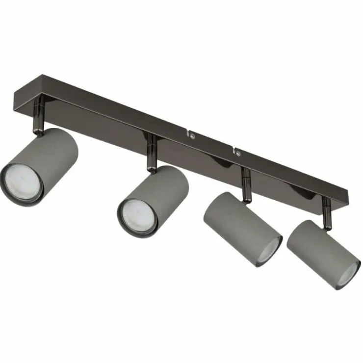 Luminaires Globo Lighting Spots Et Projecteurs|Robby Plafonnier, Spot de plafond, Applique murale, Spot mural Chrome, Noir, 4 lumières