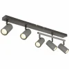 Luminaires Globo Lighting Spots Et Projecteurs|Robby Plafonnier, Spot de plafond, Applique murale, Spot mural Chrome, Noir, 5 lumières