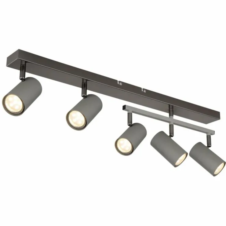 Luminaires Globo Lighting Spots Et Projecteurs|Robby Plafonnier, Spot de plafond, Applique murale, Spot mural Chrome, Noir, 5 lumières