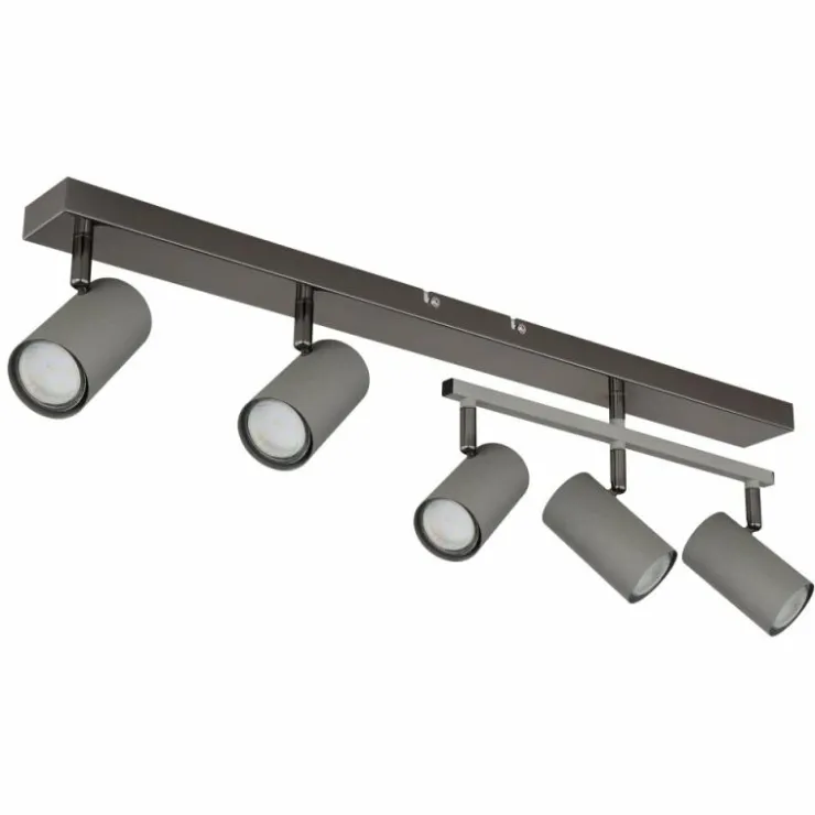 Luminaires Globo Lighting Spots Et Projecteurs|Robby Plafonnier, Spot de plafond, Applique murale, Spot mural Chrome, Noir, 5 lumières
